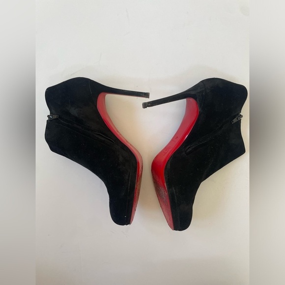 Christian Louboutin Black Suede leather Ankle boots 100mm EU 40 - Picture 9 of 10